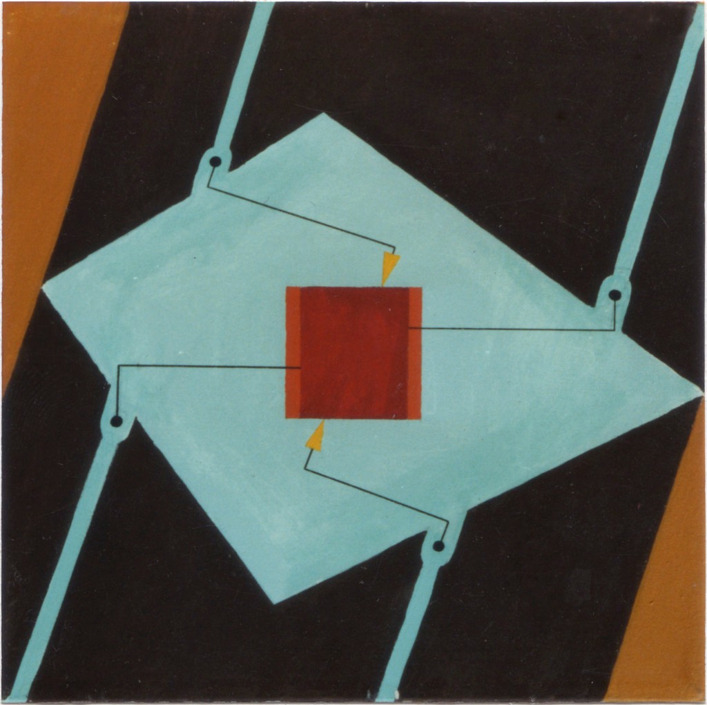 1998 Das gequälte Quadrat 50 x 50 cm